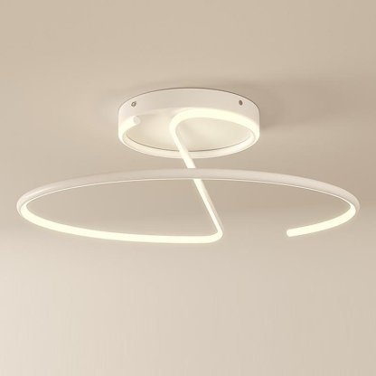 16" Wire Circular Modern LED Semi-Flush Mount Ceiling Light