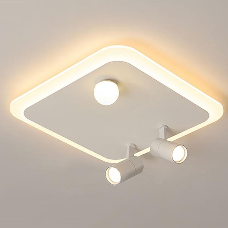 Rectangular Dimmable Adjustable Flush Mount Light
