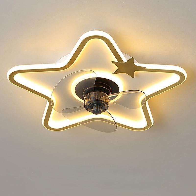 LED Star-Shaped Kids Remote Ceiling Fan