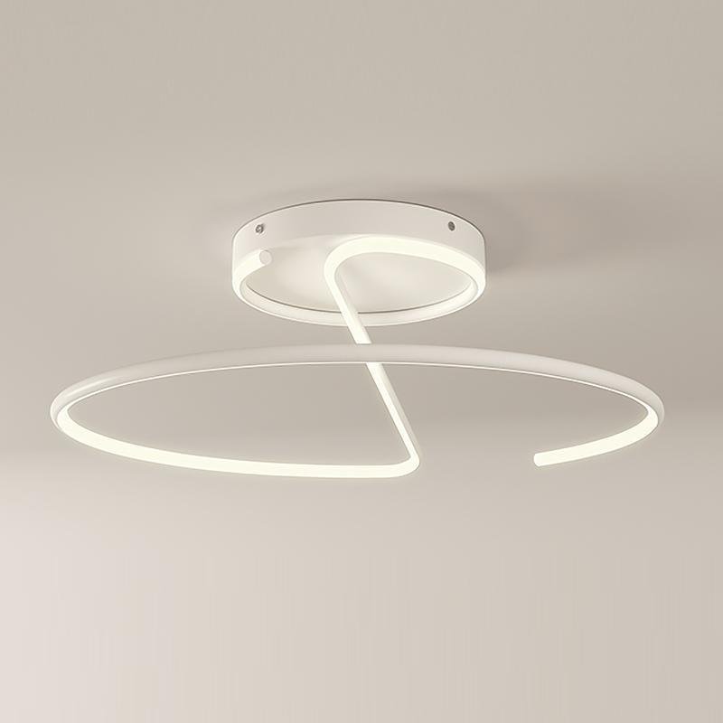 16" Wire Circular Modern LED Semi-Flush Mount Ceiling Light