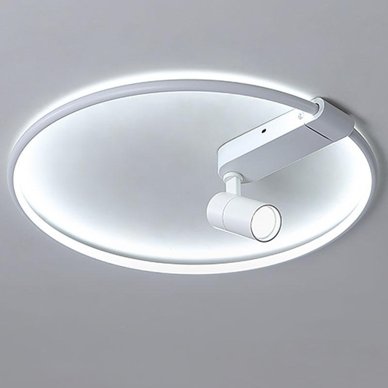 16" Round Dimmable Adjustable Flush Mount - Black