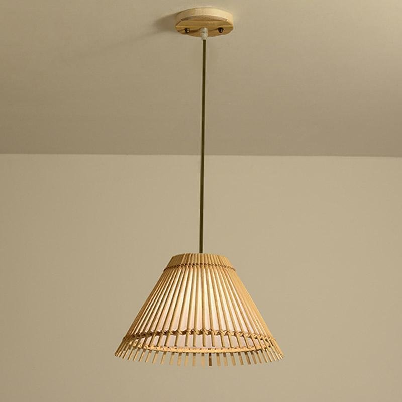 Decorative Long Bar Brisk Bamboo Shade Pendant Light