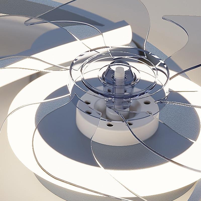 Circle Star Shaped Flush Mount Baby Kids Ceiling Fans with Lights and Remote-Lighom