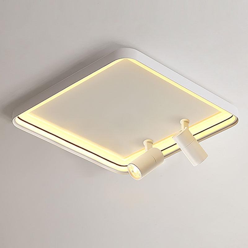 16" Square Dimmable Flush Mount — Black / Dimmable