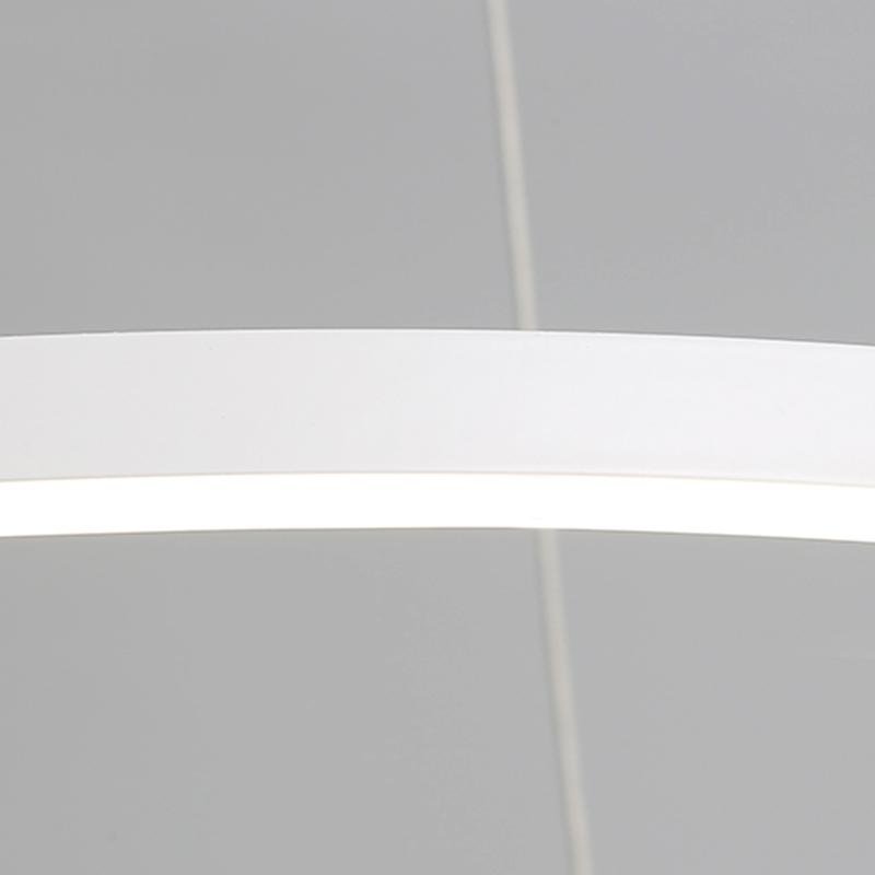 Multi-Head Circle Linear Chandelier with Remote