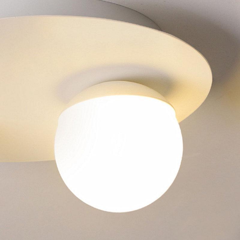 8'' Round Small Flush Mount Light with LED Bulb and Spotlight-Lighom