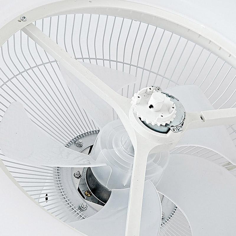 Gold White Crown Modern Bladeless Ceiling Fan with Remote