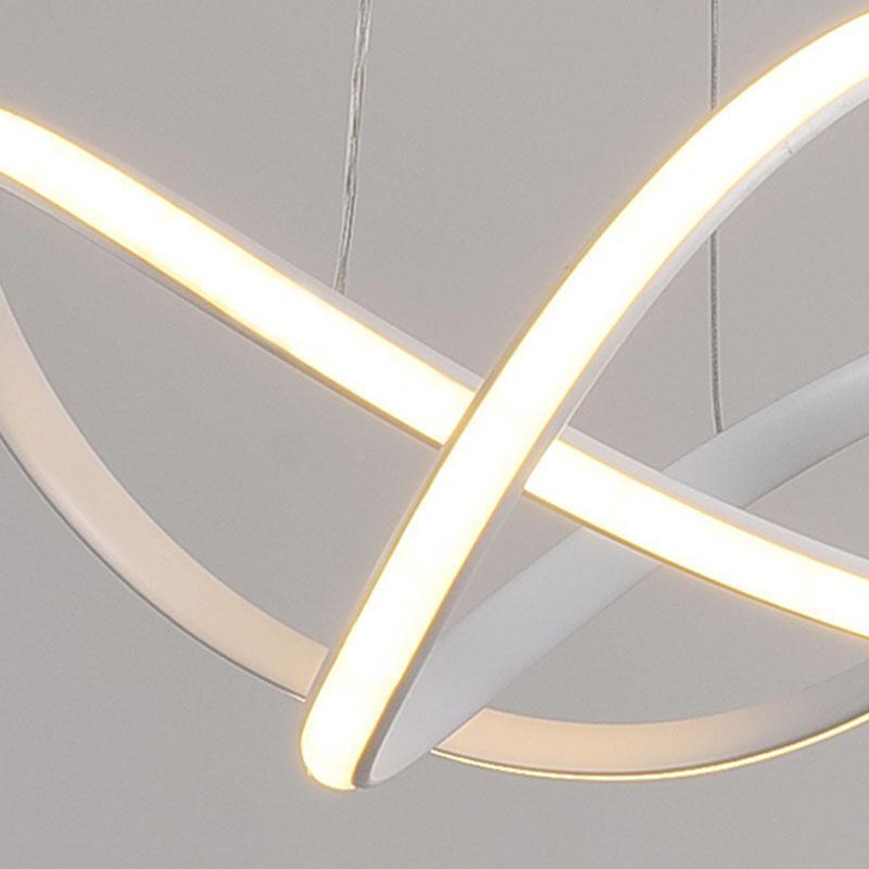 White Flush Mount Ceiling Light Cord Ribbon Adjustable Dimmable Light-Lighom