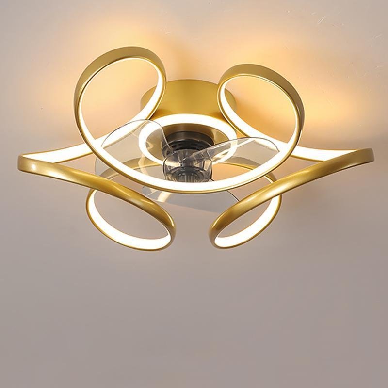 18" Flower Modern Ceiling Fan Chandelier with Remote