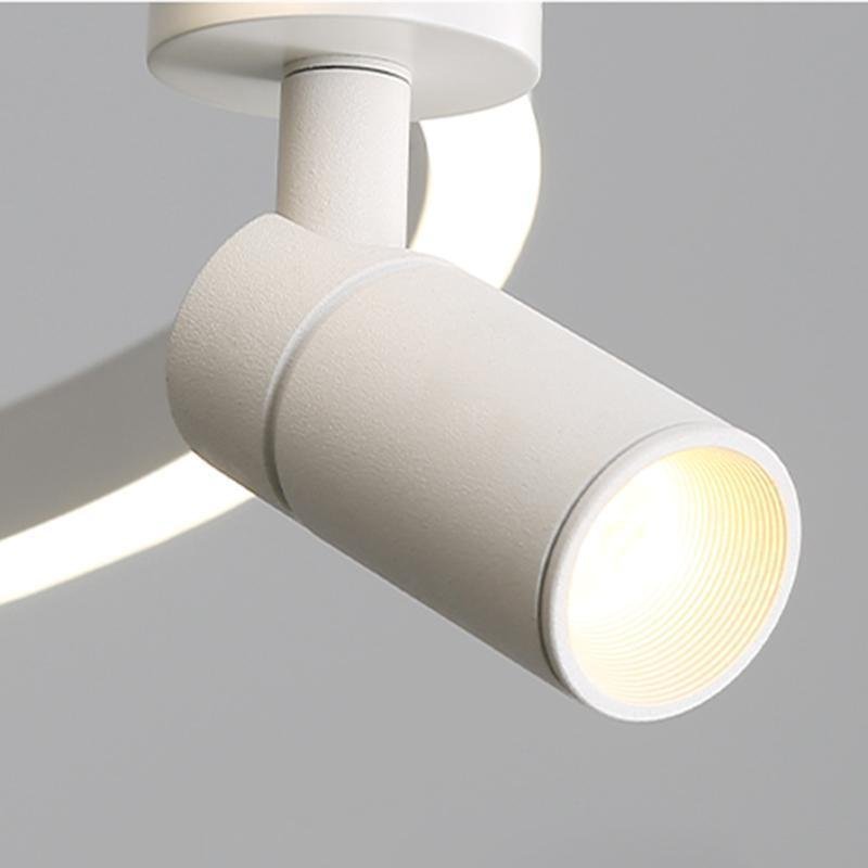 Multi-Head Circle Linear Chandelier with Remote