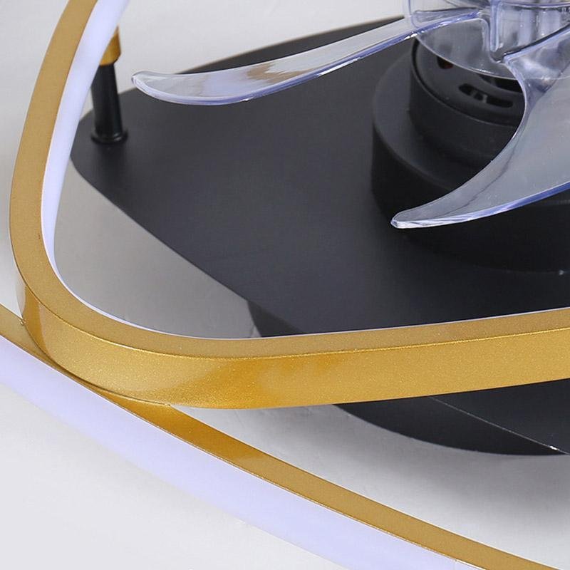 Gold Industrial Remote LED Ceiling Fan
