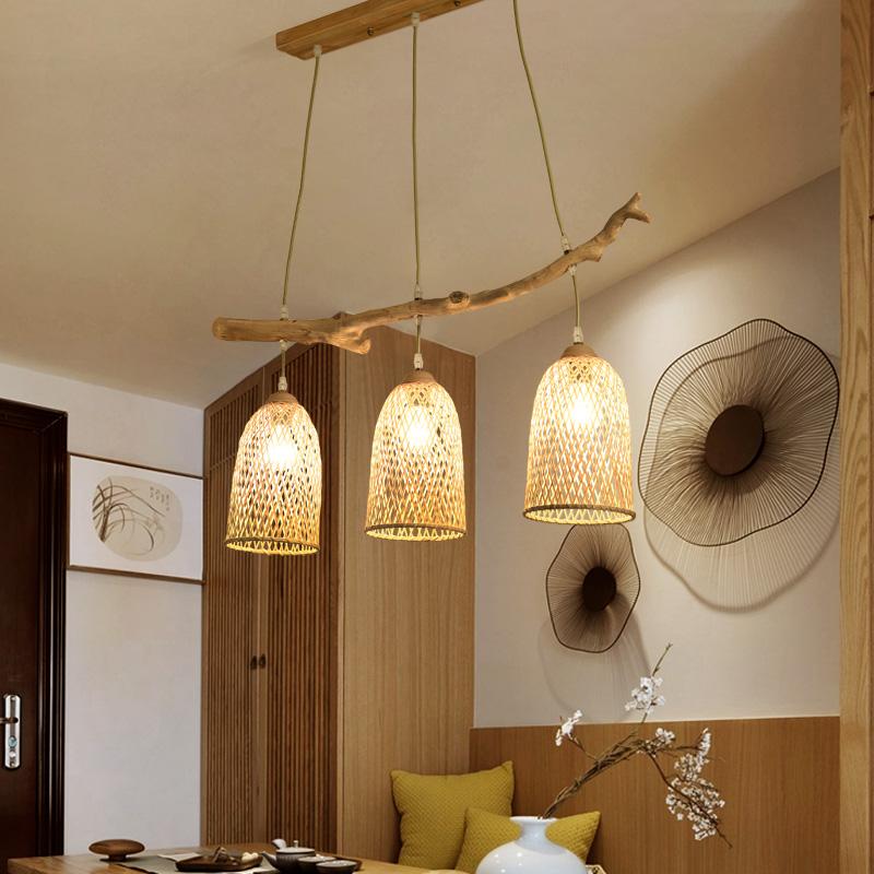 Tiny Delicate Wood Decorative Chandelier