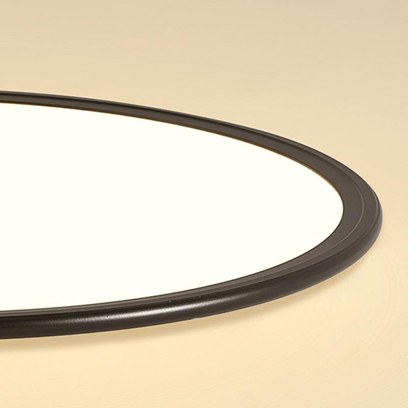 16" Modern Ultra-Thin White/Black Circle Flush