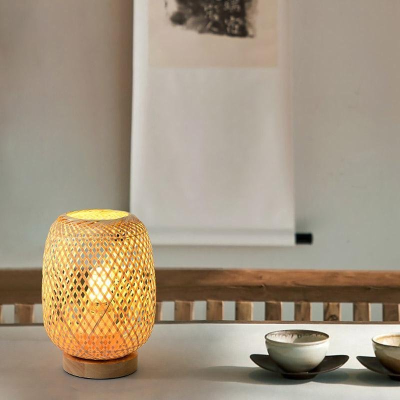 Japanese Rattan Natural Ambient Table Lamp