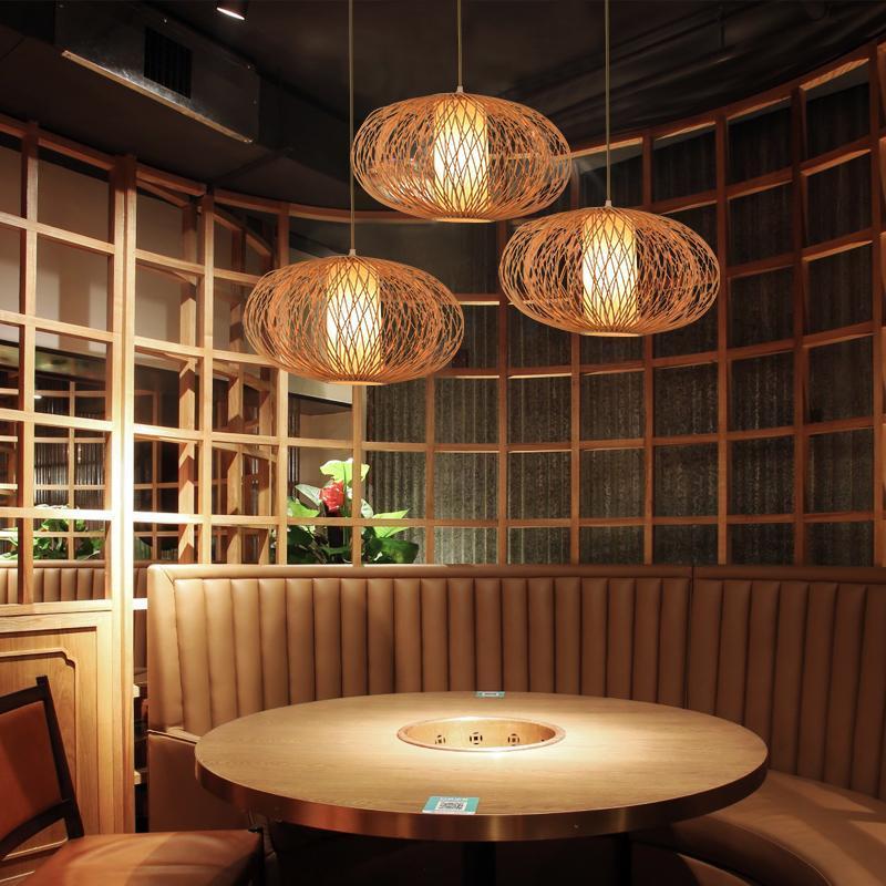 Candyfloss Oval Bamboo Woven Ceiling Pendant Light