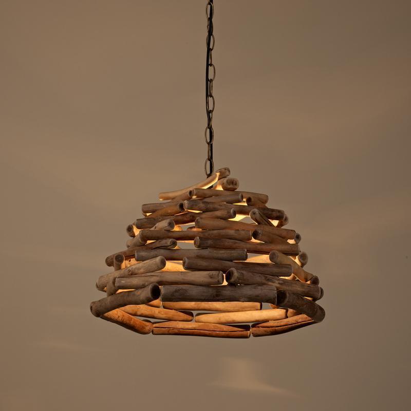 Handpicked Stick Wood Burlywood Pendant