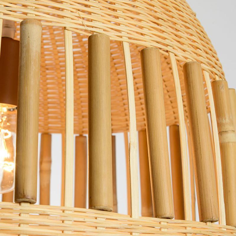 Bamboo Dome Pendant with See-Through Middle