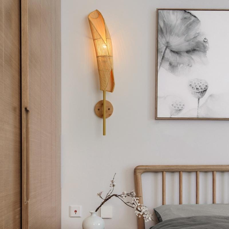 Freeform Organic Bamboo Wall Light