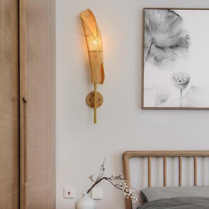 Freeform Organic Bamboo Wall Light