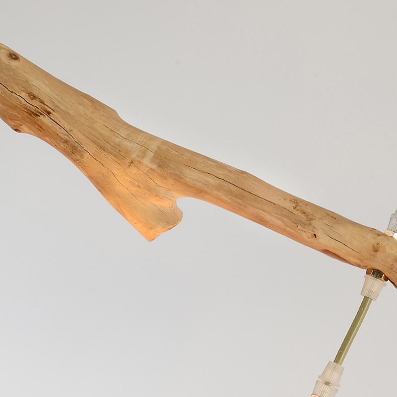 Tiny Delicate Wood Decorative Chandelier