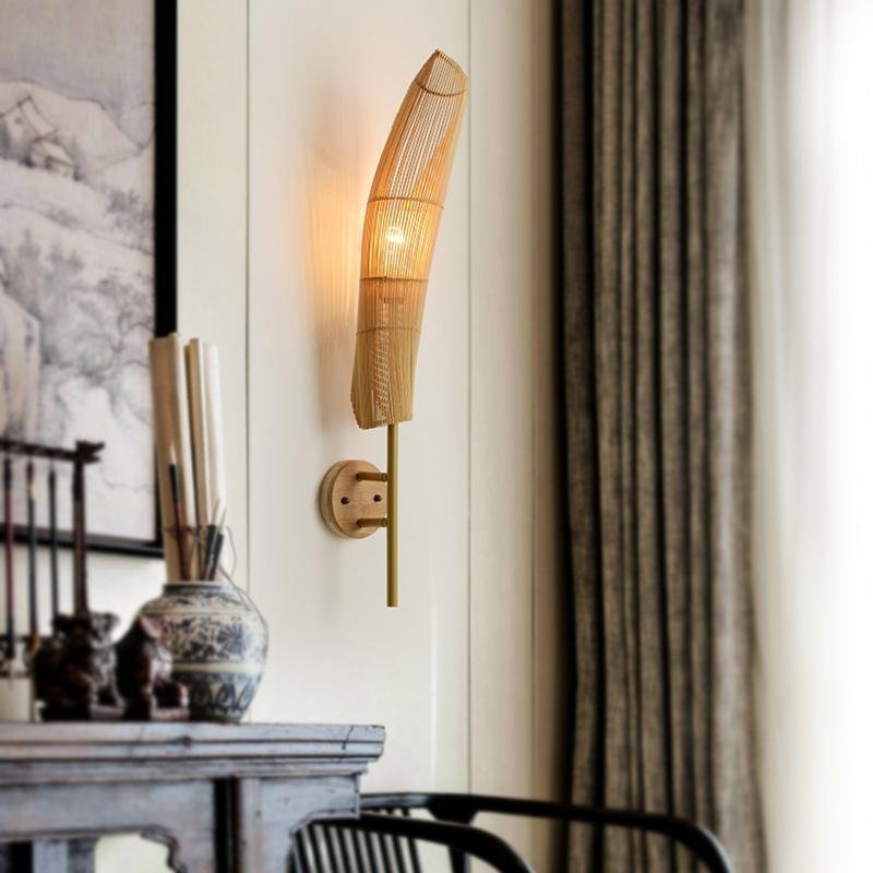 Freeform Organic Bamboo Wall Light