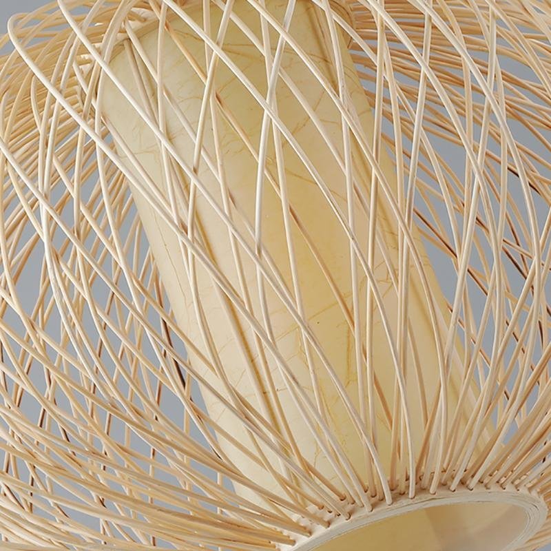 Candyfloss Oval Bamboo Woven Ceiling Pendant Light