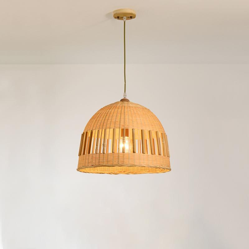 Bamboo Dome Pendant with See-Through Middle