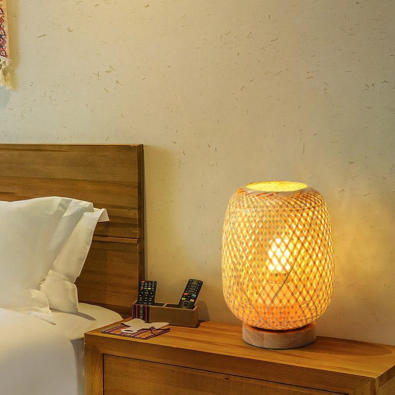 Japanese Rattan Natural Ambient Table Lamp