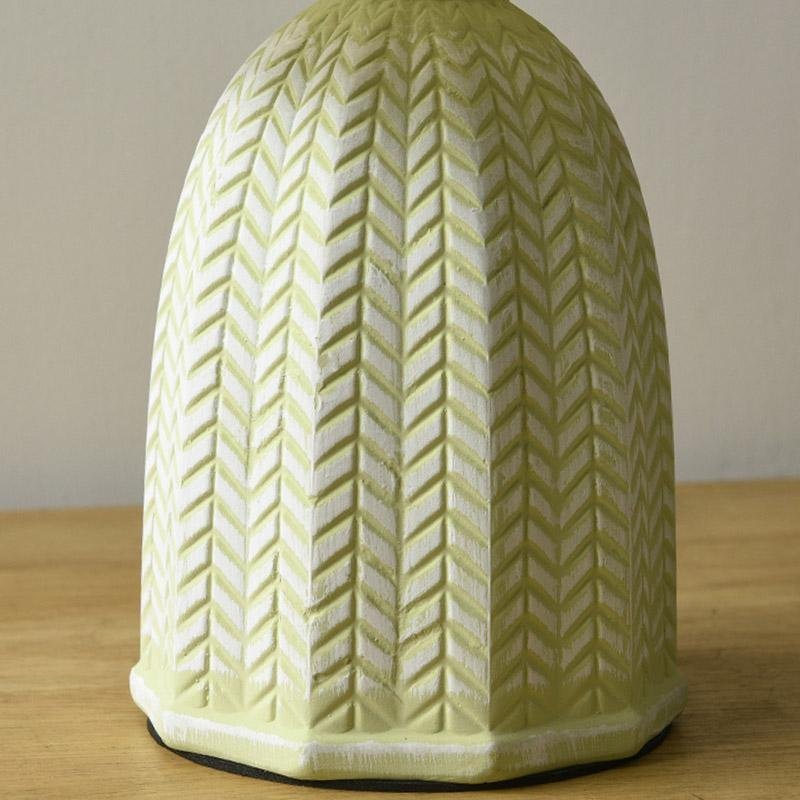 Vintage Tapered Pleated Linen Shade Ceramic 1-Light Table Lamp-Lighom
