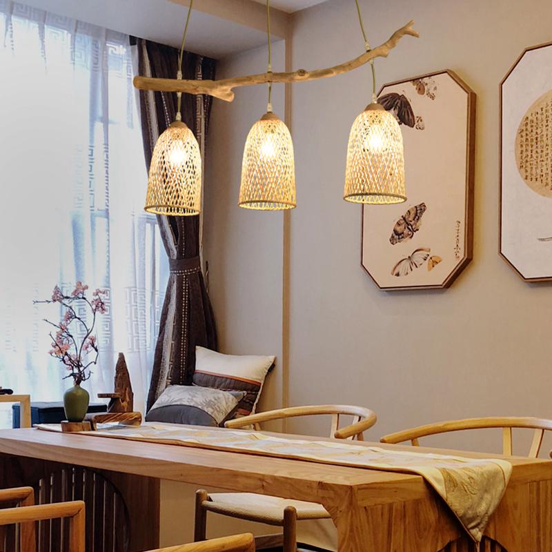 Tiny Delicate Wood Decorative Chandelier