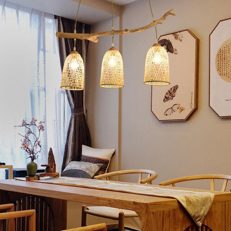 Tiny Delicate Wood Decorative Chandelier