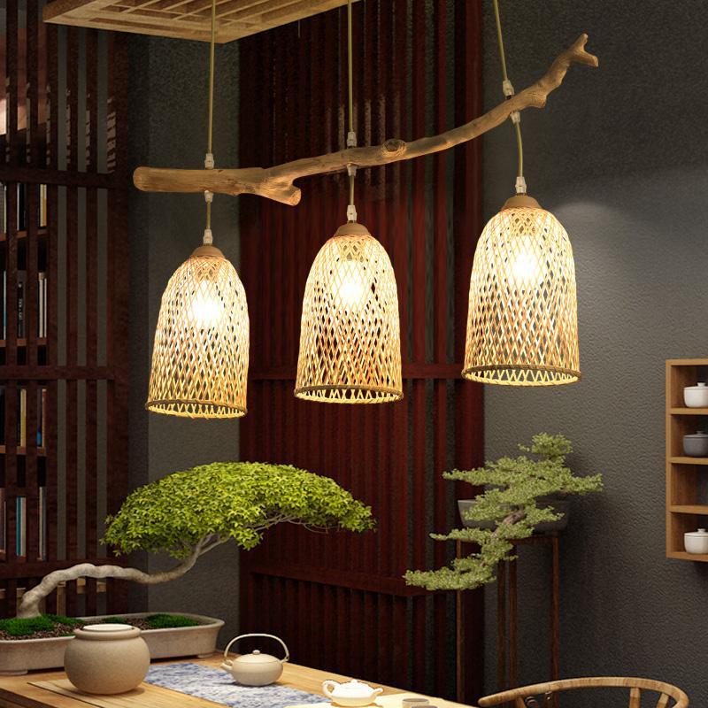 Tiny Delicate Wood Decorative Chandelier
