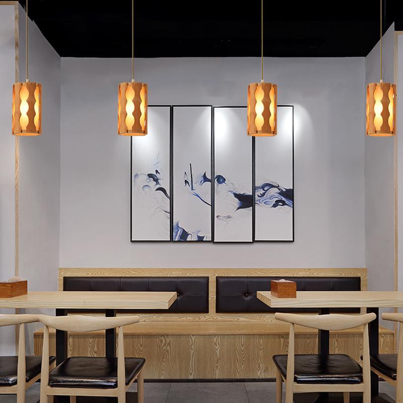 Well Constructed Bamboo Rustic Pendant Lighting With Squiggly Light Gaps-Lighom