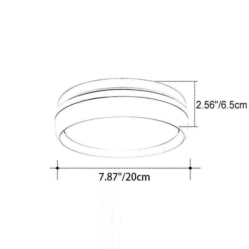 Round Macaron Iron LED Flush Mount Light