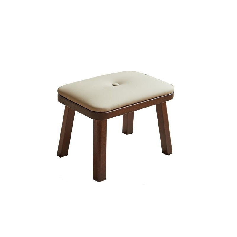 Minimalist PU Leather Solid Wood Chair