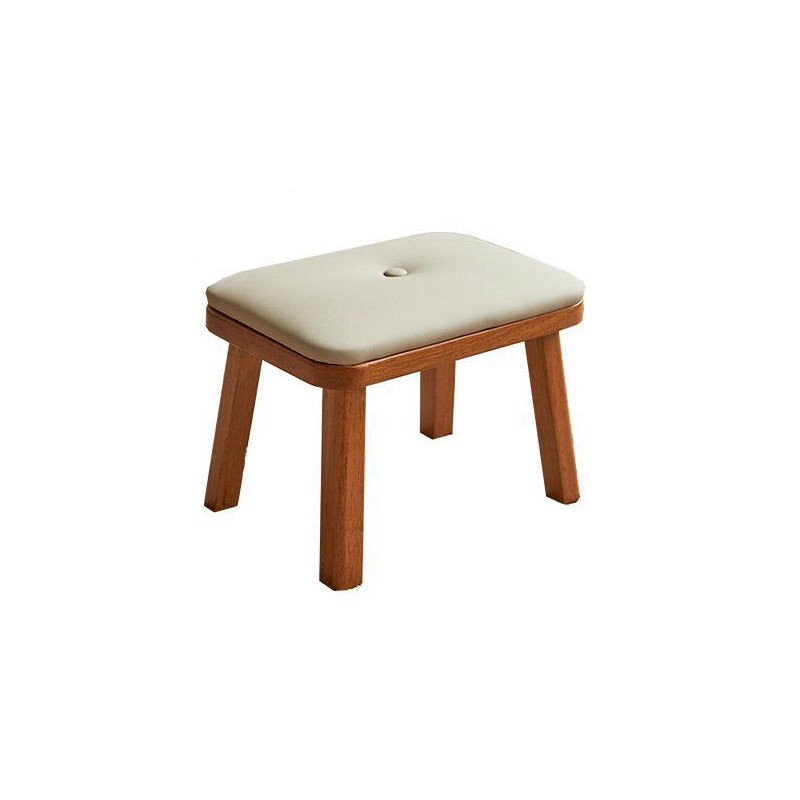 Minimalist PU Leather Solid Wood Chair