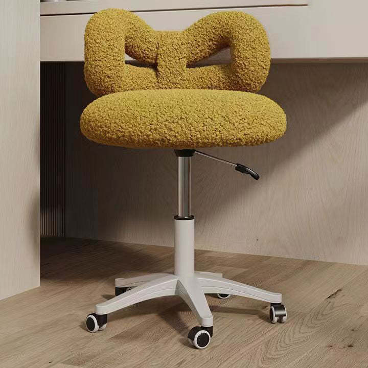 Lighom lambswool round steel vanity stools for bedroom