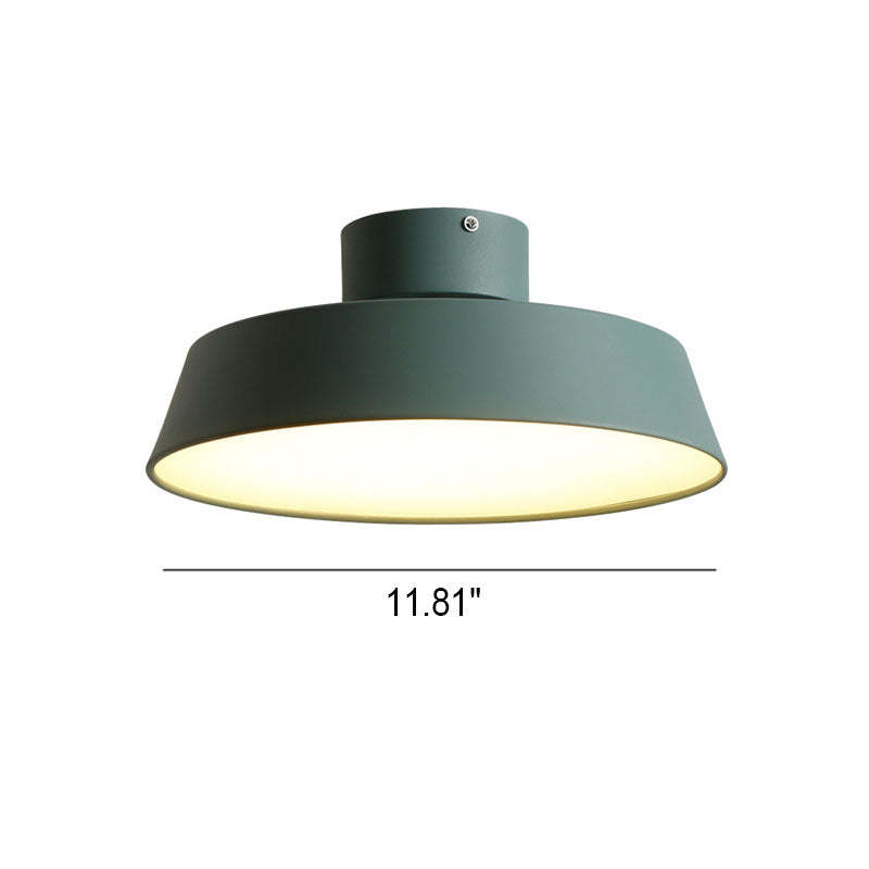 Nordic Minimalist Round Pot Iron LED Flush Mount Light — Warm Light(3000K) / 110V-120V For US/CA