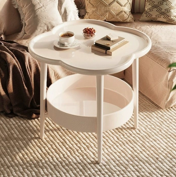 Contemporary Petal 2-Tier EPS Side Table — Black