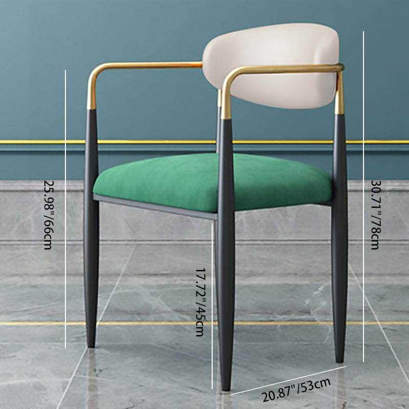Contemporary Square Velvet Upholstered Dining Chair