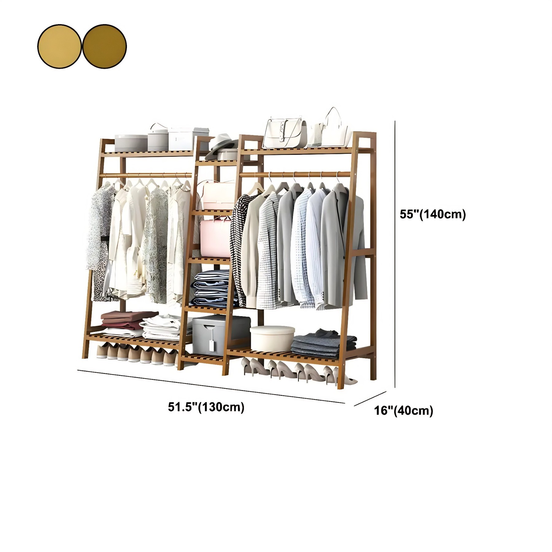 A-Frame Bamboo Coat Rack with Shelf