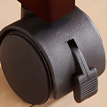 A-Frame Brown Wood Storage Coat Rack with Wheels