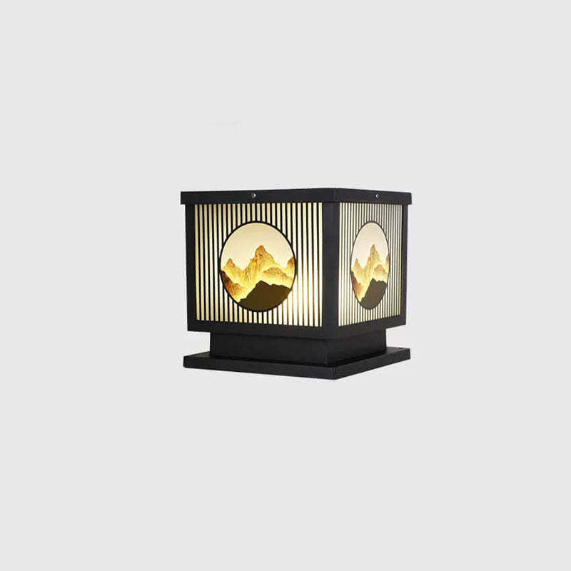 Solar Chinese Square Post LED Outdoor Landscape Light
