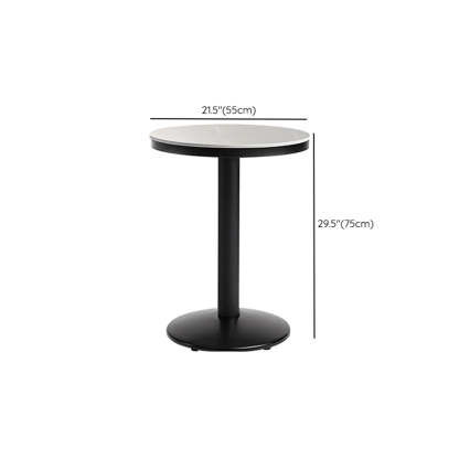 Gray Round Sintered Stone Small Bistro Bar Table