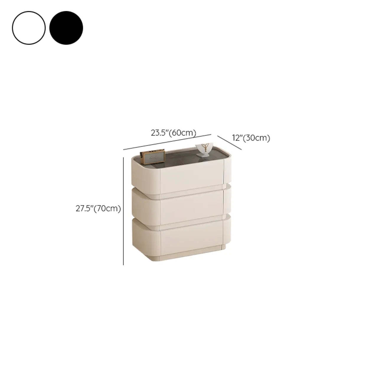 White Pedestal Entrance Console Table with Drawer