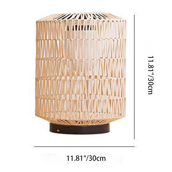 Minimalist Solar Iron Rattan Cage LED Landscape Light