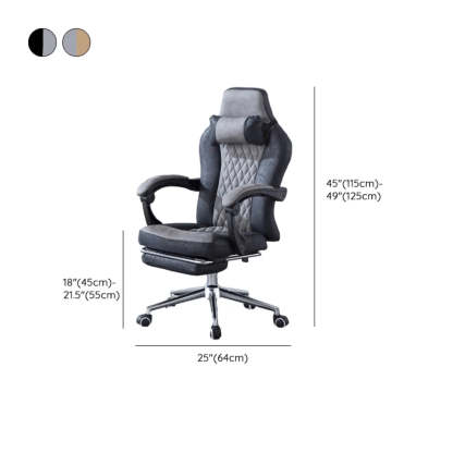 Black-Gray Executive Tilt-Lock Faux Leather Office Chair