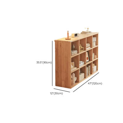 Natural Pine Horizontal Low Bookcase