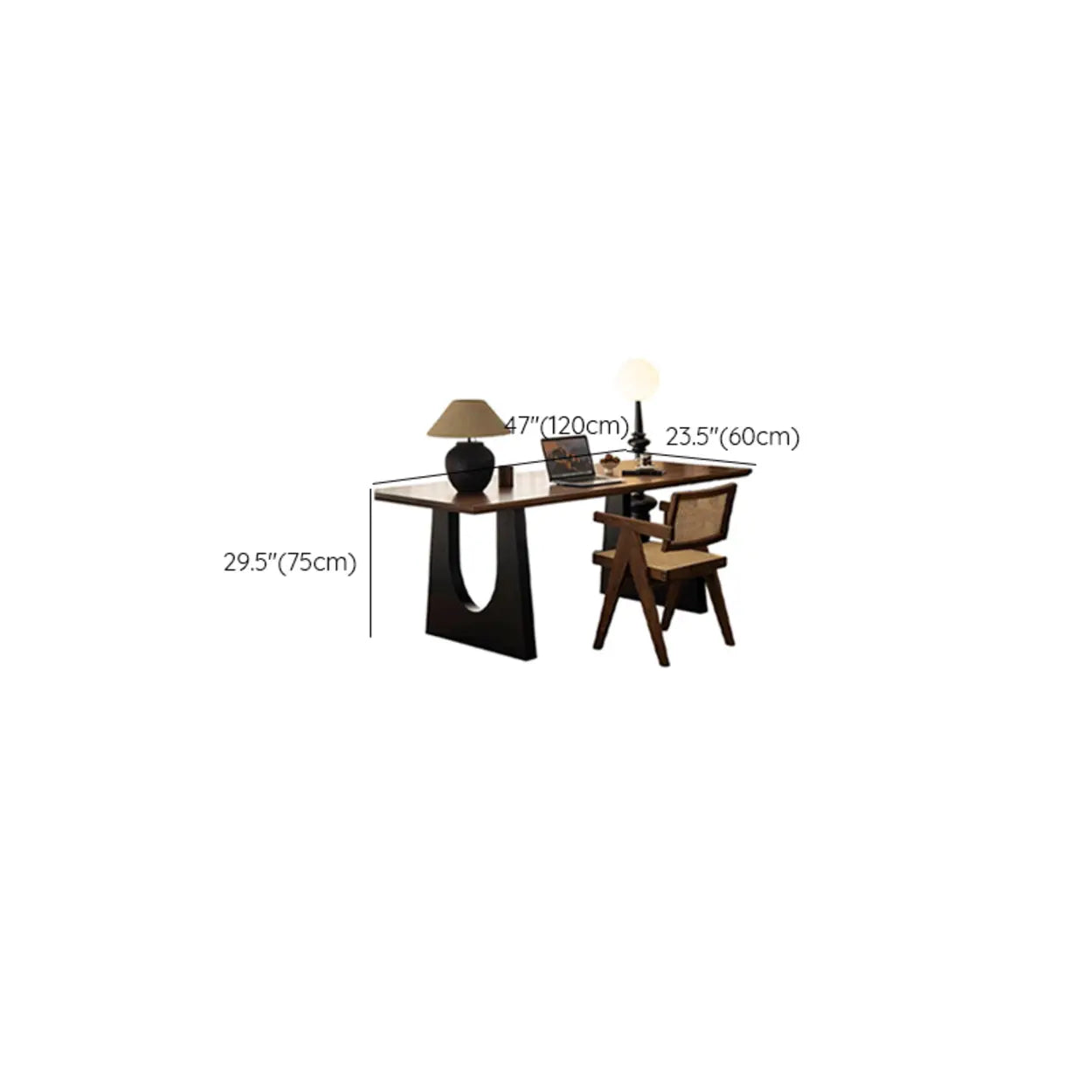 Brown Multi-Person Auburn Walnut Wood Desk