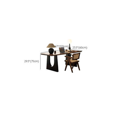 Brown Multi-Person Auburn Walnut Wood Desk